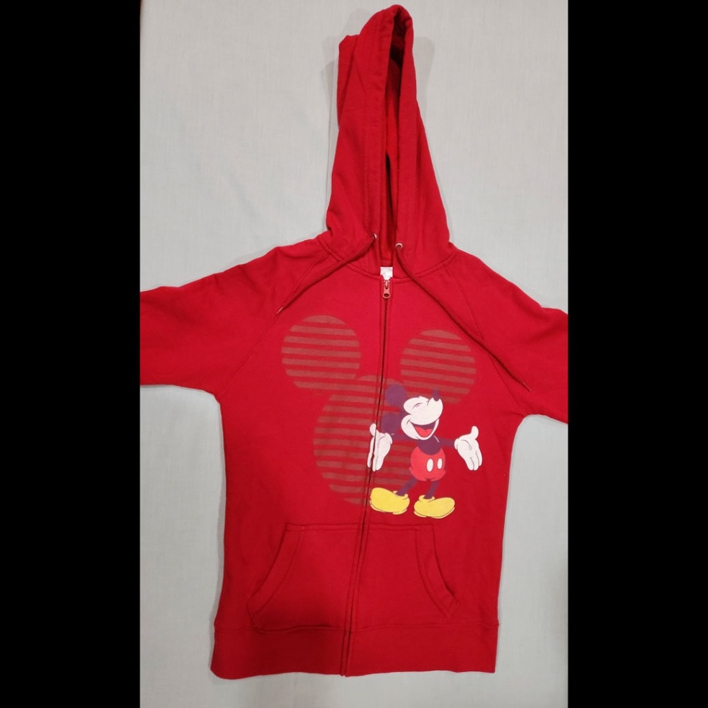 Disney Mickey Mouse Soft Zip Up Jacket with Hood - Like New
